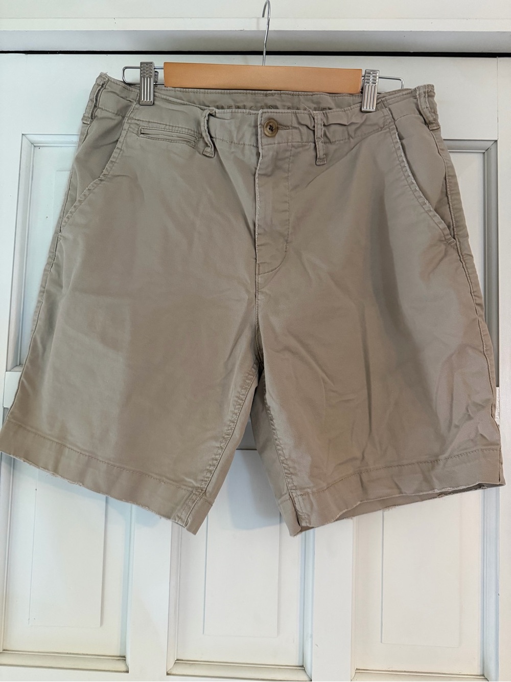 American Eagle Outfitters Men's Flat Front Khaki Shorts